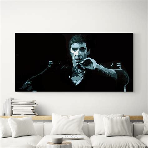 Scarface Canvas Art Tony Montana Film Pop Art Painting Wall | Etsy