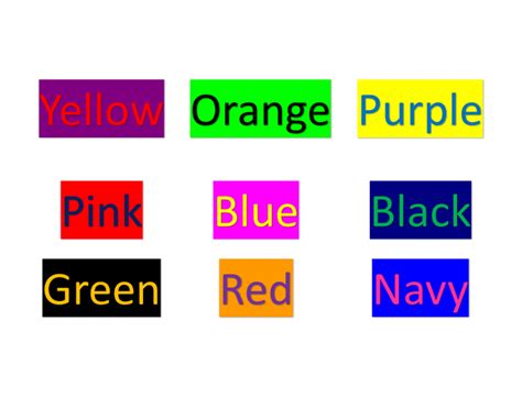 Label the COLOUR of the TEXT Quiz