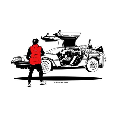 Marty McFly DeLorean - Back To The Future - T-Shirt | TeePublic