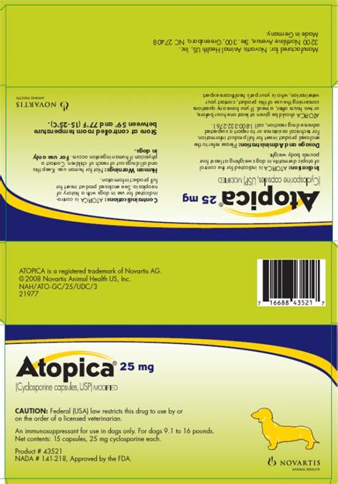 Atopica - FDA prescribing information, side effects and uses