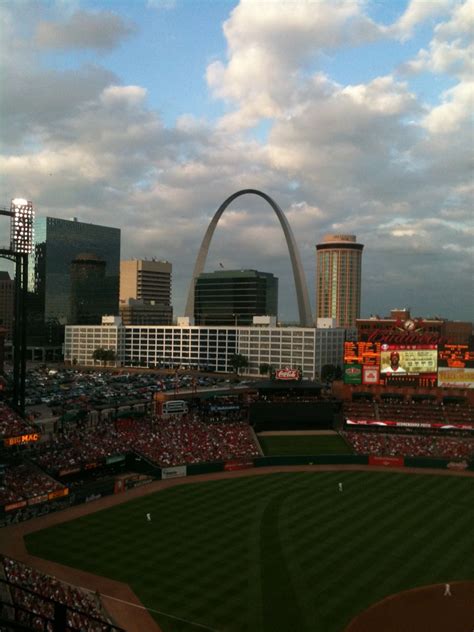 View of the arch from Busch stadium Busch Stadium, Baseball Field, Hometown, Arch, Views, Places ...