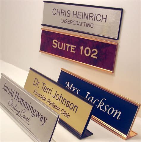 Personalized Office Name Plate With Wall or Desk Holder - 2x10 - CUSTOMIZE- Buy Online in United ...