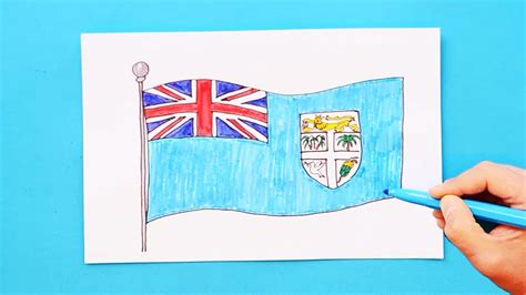 How to draw the National Flag of Fiji - YouTube