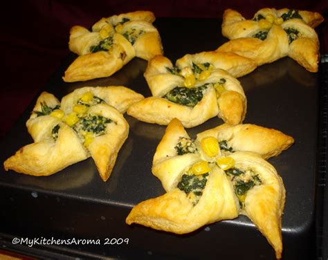 The Sizzling Pan: "Appetizers"- Puff Pastry 'Pinwheels' with Spinach ...