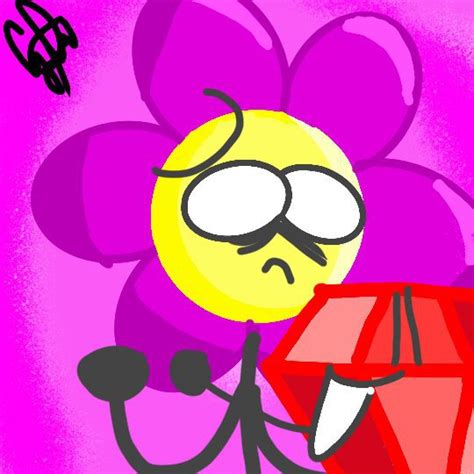 Flower and ruby FANART | BFDI💖 Amino