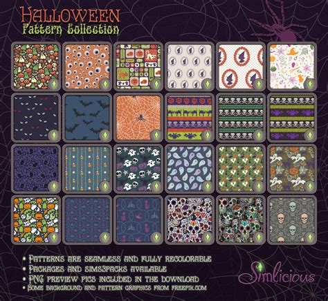 Halloween Pattern Collection - Custom Content for the Sims 3 by Simlicious