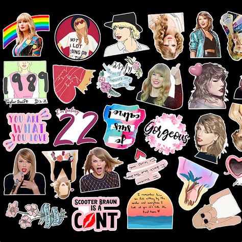 50pcs Taylor Swift stickers ver 1.0 Famous StickersMusic | Etsy