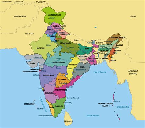 Get Map Of India In Hindi Language Hindi India Map Showing Different ...