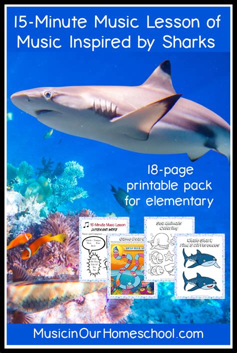 15-Minute Music Lesson of Music Inspired by Sharks - Music in Our Homeschool