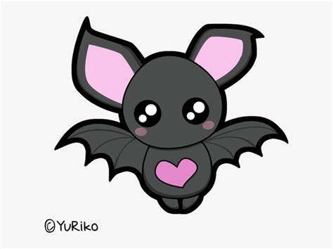 Cute Bat By O - Draw A Cute Bat Transparent PNG - 600x533 - Free ...