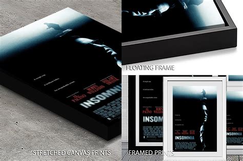 Framed Insomnia Movie Poster Wall Art | Blue Horizon Prints AU