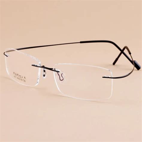 Memory alloy frames ultra light legs flexible glasses frame frameless glasses glasses men and ...