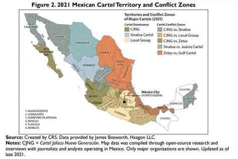 Drug Cartel Areas In Mexico