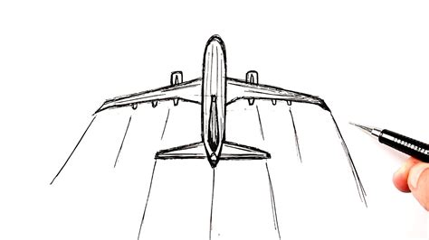 How to draw a Airplane easy - YouTube