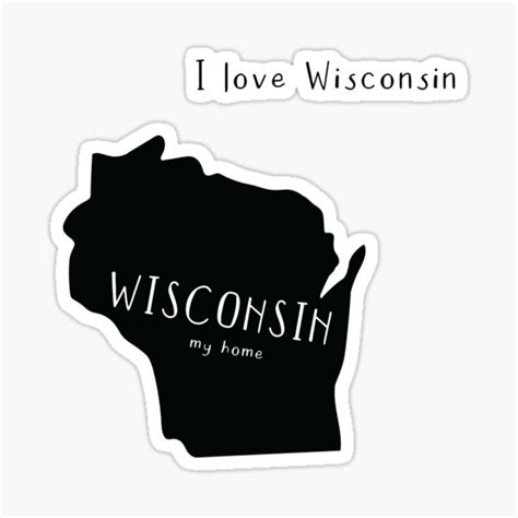 "Wisconsin state sticker pack" Sticker for Sale by latteeeeeeee | Redbubble