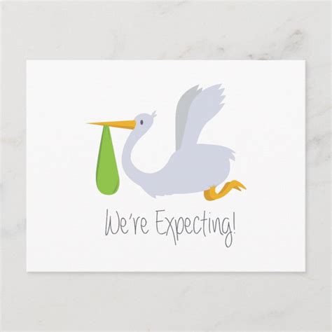 Were Expecting Announcement Postcard | Zazzle.com