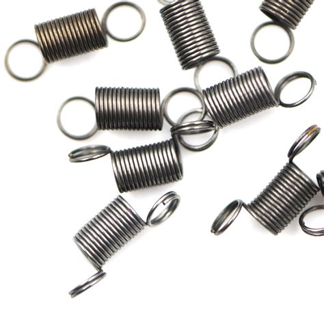 10Pcs/lot 4mmx6mm Stainless Steel Spring Dual Hook Small Tension Spring Coil Tension Steel ...