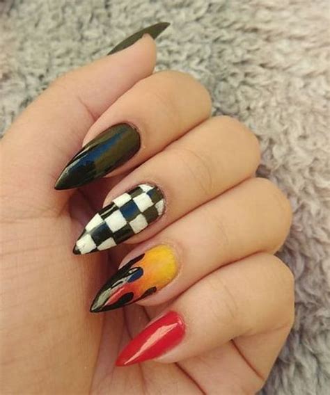 20+ Best Pretty Nails Part38 | Flame nail art, Red black nails, Red nail art