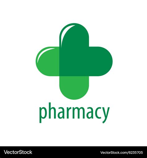 Abstract logo green cross pharmacy Royalty Free Vector Image