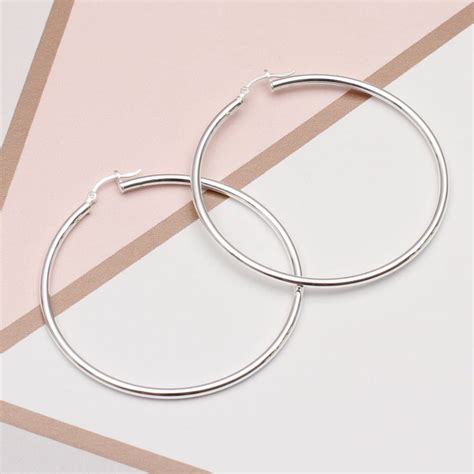 Sterling Silver Extra Large Hoop Earrings | Hurleyburley