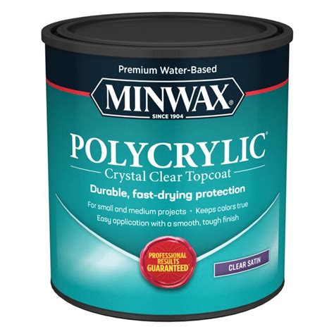 Minwax Polycrylic Clear Satin Water-Based Polyurethane (1-Quart) in the Sealers department at ...