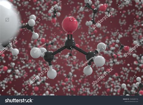 Acetone Molecule Ballandstick Molecular Conceptual Model Stock Illustration 1949680132 ...