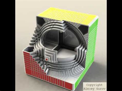 Alexey Gurov's 17x17x17 Rubik's Cube Puzzle CADs (17x17) - YouTube