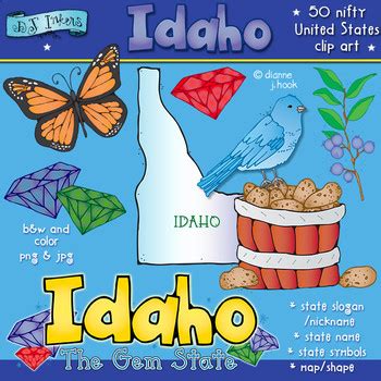 Idaho State Symbols Clip Art Download by DJ Inkers | TpT