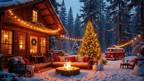 Christmas Instrumental Music With Beautiful Crackling Fireplace 🎅 ...