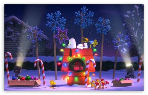 Snoopy Christmas Lights Wallpaper