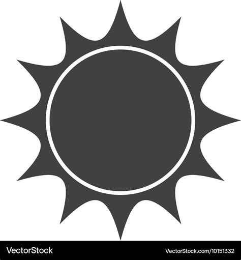 Sunny silhouette sun abstract icon graphic Vector Image