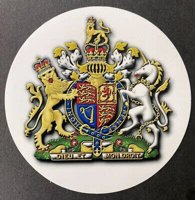 KING CHARLES III Iofficial Royal Coat Of Arms Glossy Vinyl Sticker £3.50 - PicClick UK