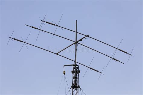 Radio Waves Antenna at Sunset Stock Image - Image of broadcasting ...