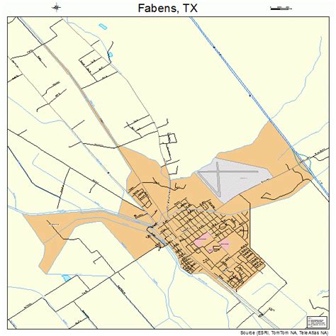 Fabens Texas Street Map 4825032