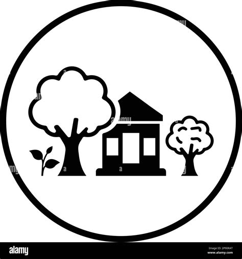 Ecology, green tree house icon. Use for commercial, print media, web or any type of design ...
