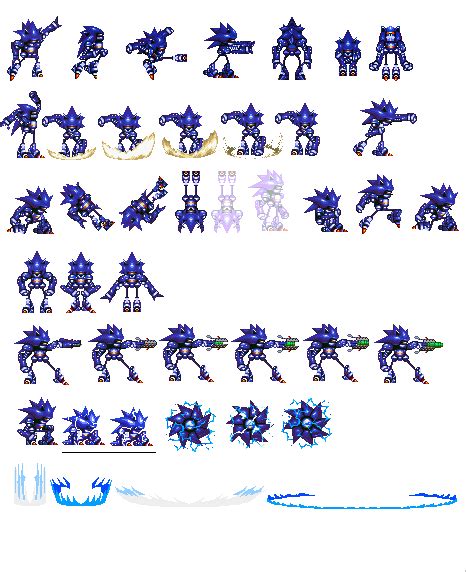 Custom Mecha Sonic sprites by dinojack9000 on DeviantArt | Sprite ...