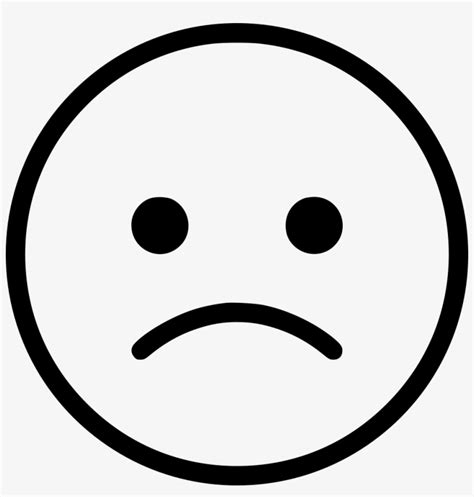 Download Png File - Sad Smiley Black White - HD Transparent PNG - NicePNG.com