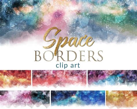 16 PNG Space. Galaxy Borders Digital Pack Instant Download - Etsy Australia