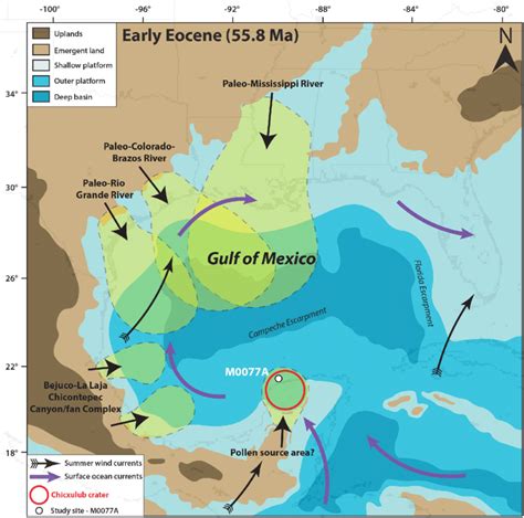 1. Paleogeographic map of the Gulf of Mexico and Chicxulub impact ...