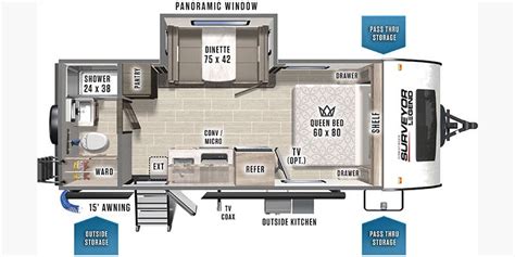 2021 Forest River Surveyor Legend 19RBLE Travel Trailer Specs