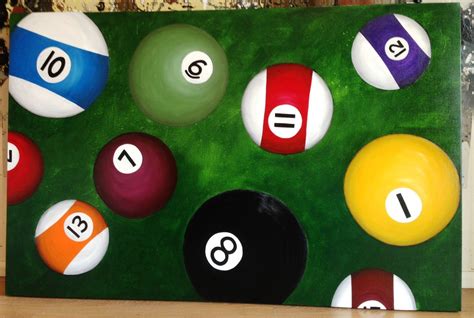 Billiard Balls #artwork by #artist #GlennFarquhar 200cm x 120cm using artist acrylic paints www ...