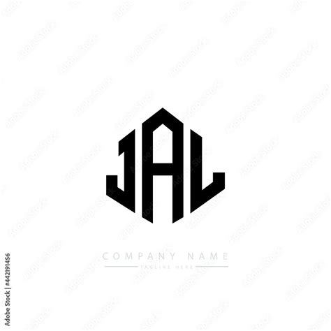 JAL letter logo design with polygon shape. JAL polygon logo monogram ...