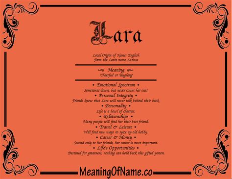 Lara - Meaning of Name