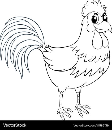 Animal outline for chicken Royalty Free Vector Image