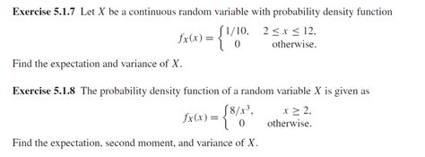 Solved Exercise 5.1.7 Let X be a continuous random variable | Chegg.com