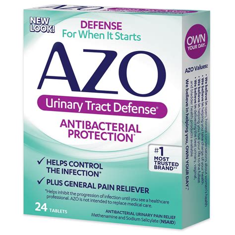 AZO Urinary Tract Defense, Antibacterial Protection & UTI Pain Relief, 24 ct - Walmart.com ...