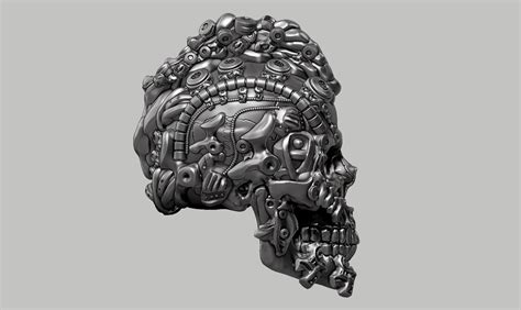 skull robot head a54 3D print model | CGTrader