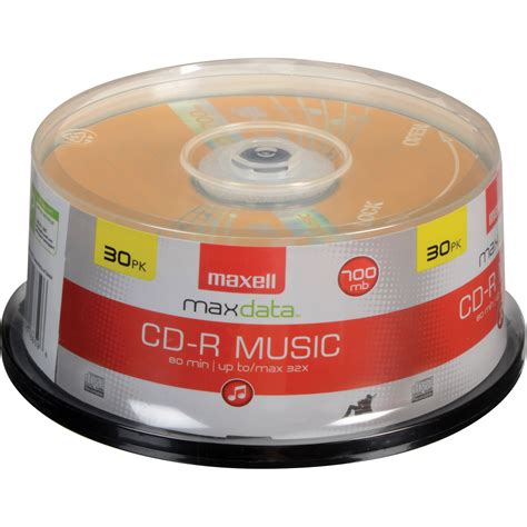 Maxell CD-R 80 Minutes (700MB) for Music Gold 625335 B&H Photo