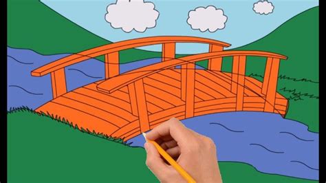 Insanely Examples How To Draw A Bridge Over A River How To Draw A Bridge And River For Kids In ...