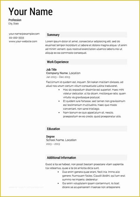 Free Job Specific Resume Templates Of Free Resume Templates | Heritagechristiancollege